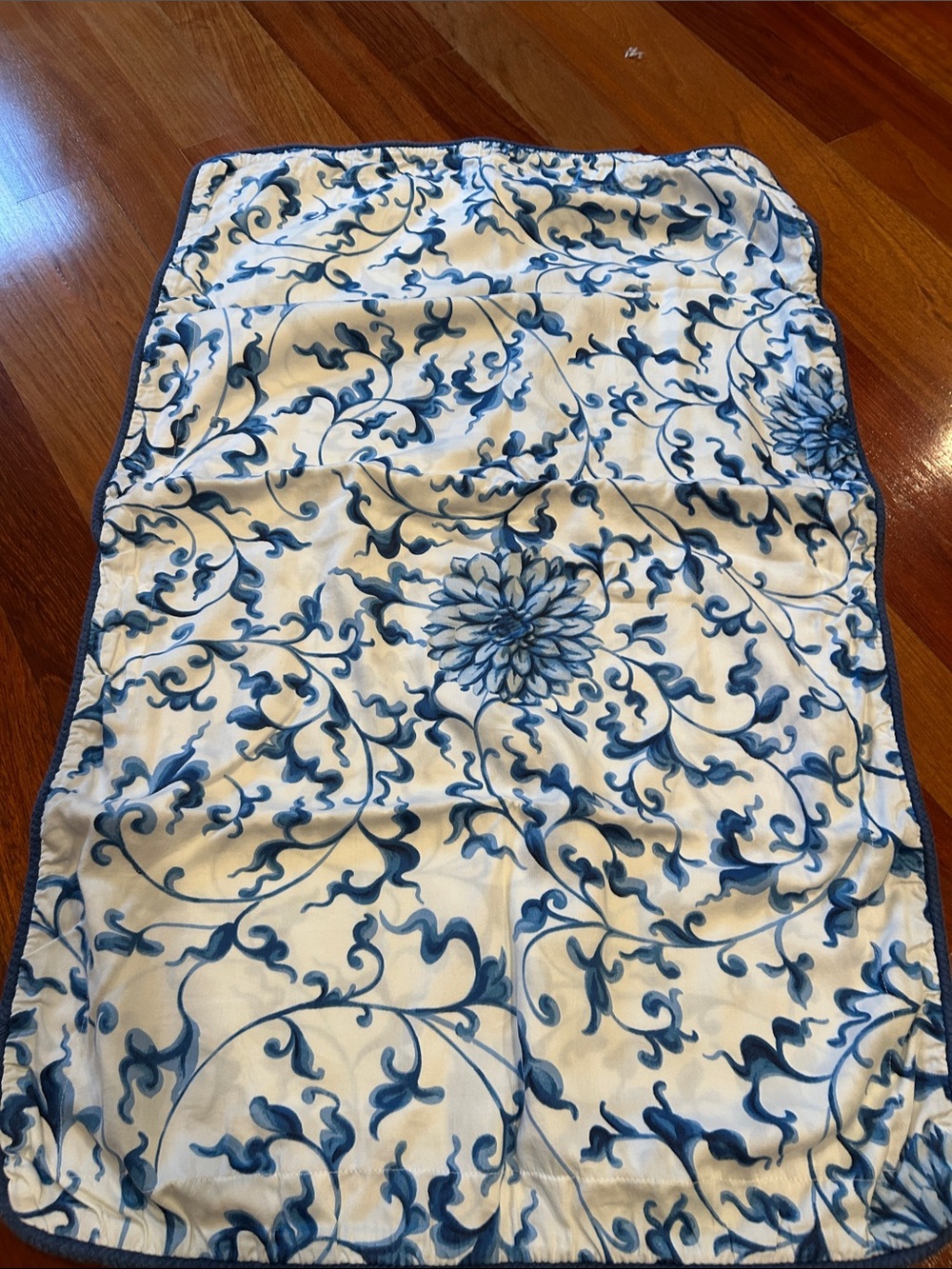 Chaps Blue and White Floral Pillow Shams